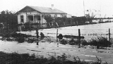 McCaulay's home surrounded by water.